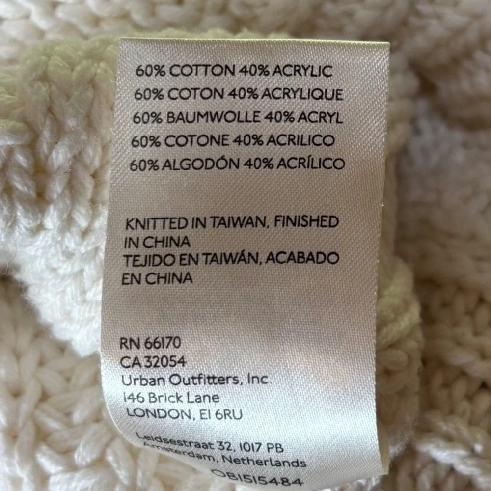 Free People Womens Bell Song Cream Cable Knit Long Sleeve Pullover Sweater XS